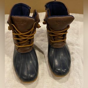Sperry Girls Saltwater Waterproof Boots size 4